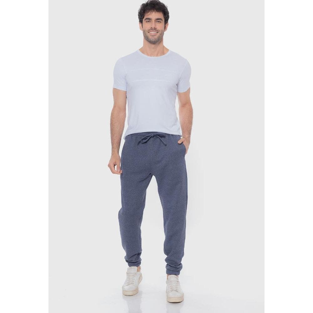 Calça Macaw 7859 Mescla Azul Moletom [F075]