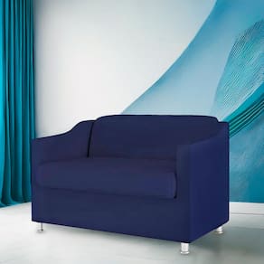 Namoradeira Bia Decorativa Reforçada Recepção Clinica Salão Sala De Estar Suede Azul Marinho