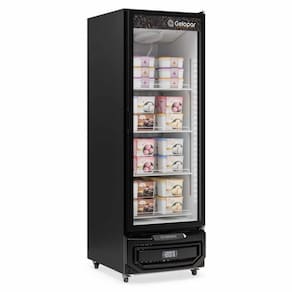 Conservador Vertical Porta de Vidro GPF57LP Preto Gelopar 220V
