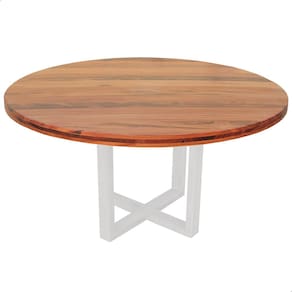 Tampo Redondo De Madeira Maciça Cozinha Para Mesa Jantar 120cm