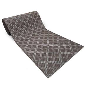 Tapete Passadeira Emborrachada Pvc Antiderrapante 0,65x3,00m Geometric Marrom