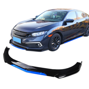Saia frontal universal ajustável Black Piano com Azul carro