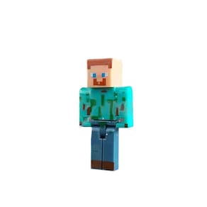 Kit 8 Cartela Minecraft Dragão 45 Bonecos + 8 Bloco Steve