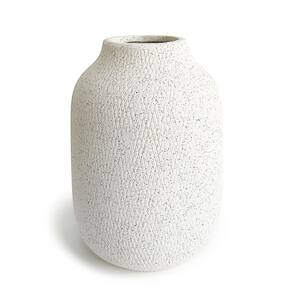 Vaso de Cerâmica Areia com Textura Decorativo 21x15cm