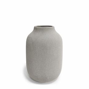 Vaso de Cerâmica Areia com Textura Decorativo 16x12cm
