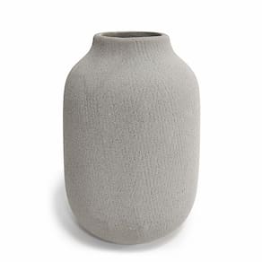 Vaso de Cerâmica Areia com Textura Decorativo 21x15cm