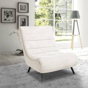 Poltrona para Sala de Estar Boucle Vancouver Branco
