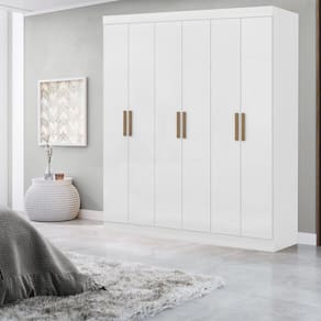 Guarda-roupa Casal 164cm X 200cm Slim Branco