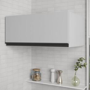 Armário Aéreo Maior Profundidade Porta Basculante 70cm Nara Cabecasa Madeiramadeira Cinza Claro