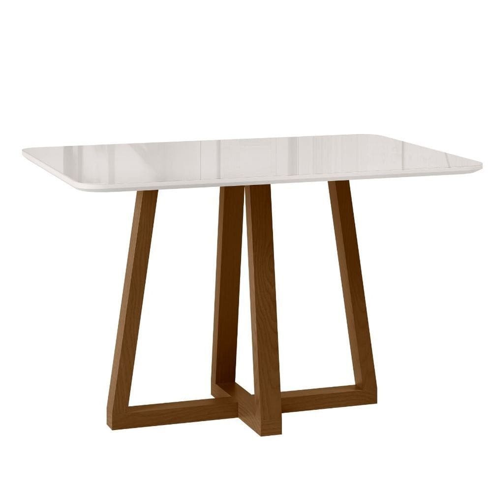 Mesa para Sala de Jantar Livia Largha Âmbar/Off White