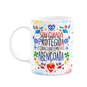 Caneca Proteção - Sou guiada - Protegida - Abençoada - M2