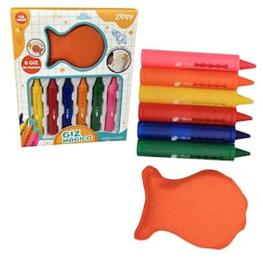 Giz Mágico Brinquedo De Banho Para Bebês 6 Cores E Apagador