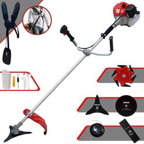 Podador de Grama À Gasolina Anmax CG430P-TB 43cc 2HP 9.000rpm Completa Com Carretel + Faca 2 Pontas + Faca 3 Pontas + Faca 6 Pontas + Disco 80 Dentes