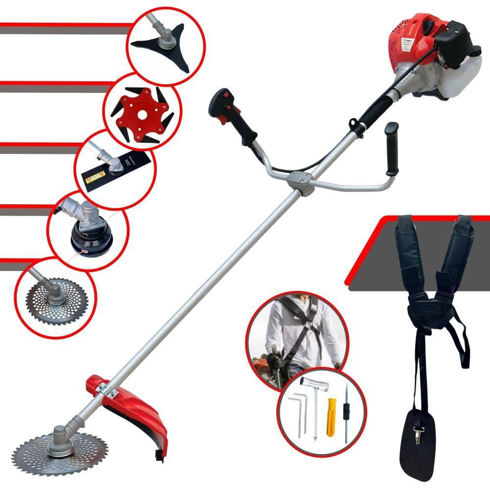 Roçadeira À Gasolina Anmax CG430P-TB 43cc 2HP 9.000rpm Completa Com Carretel + Lâmina 2 Pontas + Lâmina 3 Pontas + Lâmina 6 Pontas + Disco 40 Dentes