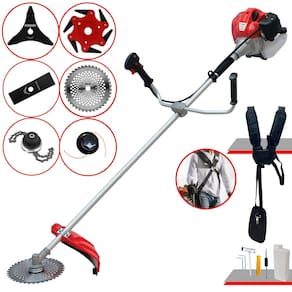 Roçadeira Lateral À Gasolina Anmax CG430P Motor 2T 43cc 2HP 9000rpm Alta Performance Roçadeira Completa Com Carretel de Nylon e Kit 5 Lâminas de Corte