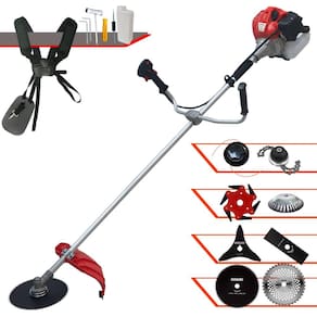 Aparador de Grama Anmax CG430PTB 43cc 2T 2HP Com Carretel + Facas 2 Pontas, 3 Pontas, 6 Pontas, 40 Dentes de Vídea, 80 Dentes, Trimmer e Escova de Aço