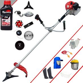 Podador Anmax CG430P 43cc 2T 2HP Com Carretel + Facas 2 Pontas, 3 Pontas, 6 Pontas, 40 Dentes, 80 Dentes, Trimmer e Escova de Aço + EPI + ÓLEO TOYAMA