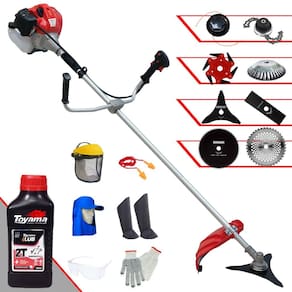 Roçadeira Anmax CG430P 43cc 2T 2HP Com Carretel + Facas 2 Pontas, 3 Pontas, 6 Pontas, 40 Dentes, 80 Dentes, Trimmer, Escova de Aço + EPI + ÓLEO TOYAMA
