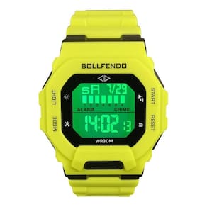 Relógio D Pulso Digital Quadrado Verde Marca Texto Moda 2025