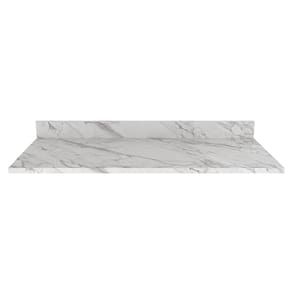 Tampo Para Balcão 120 cm CZ3117 Marmore Branco Tecno Mobili
