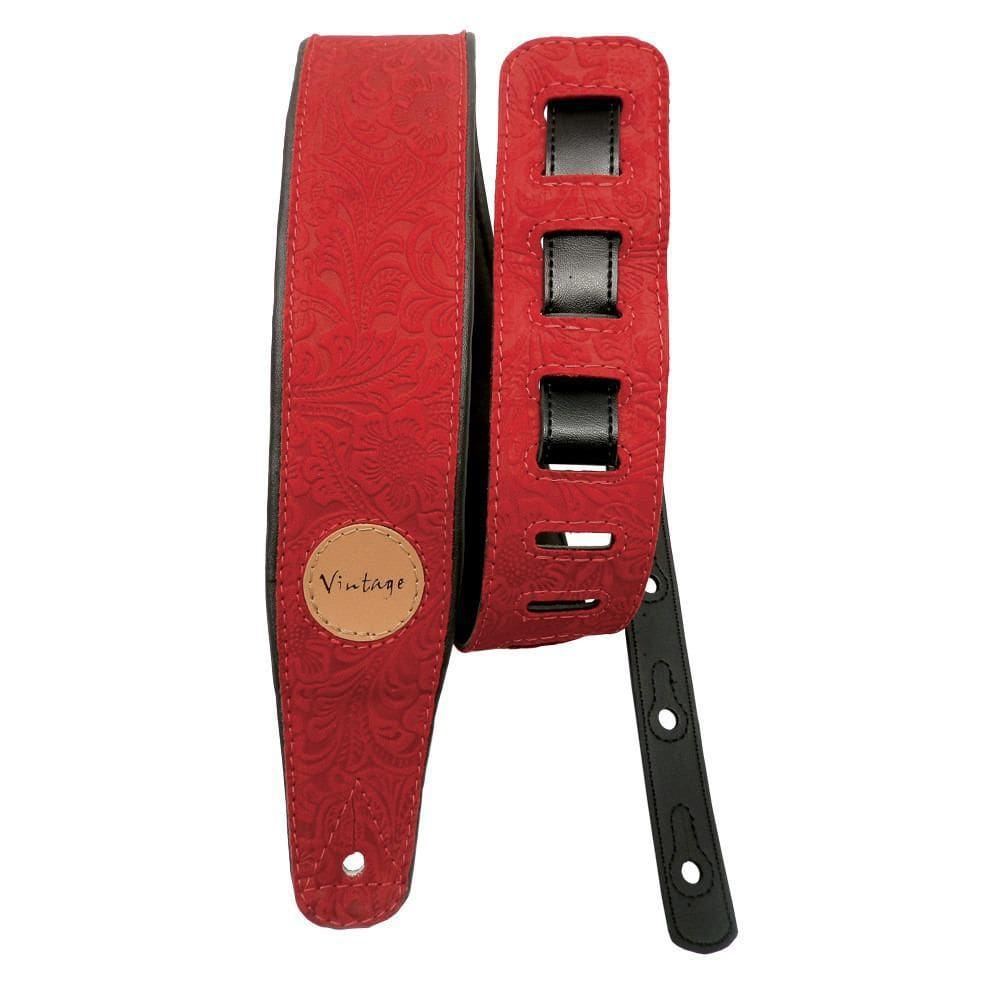 Correia Basso Vt Sl 87 Floral Envelhecido Vermelho