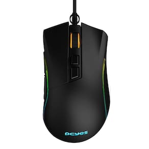 Mouse Gamer Pcyes Valus 12400 Dpi Rgb 8 Botoes 1,8m Preto