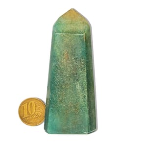 01 Ponta Aventurina Verde Natural 50 a 100g 7 a 9cm Tipo B