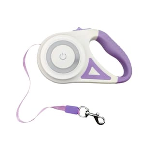 Cinto de tração automático para animais de estimação General DT868 5m com LED roxo