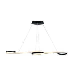 Lustre Pendente Taschibra Milão 30W Led 109cm Luz Quente 3000K Bivolt Preto