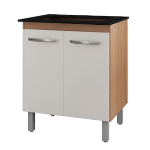 Balcão Cooktop 2 Portas Jade Savana/Off White - Moblis