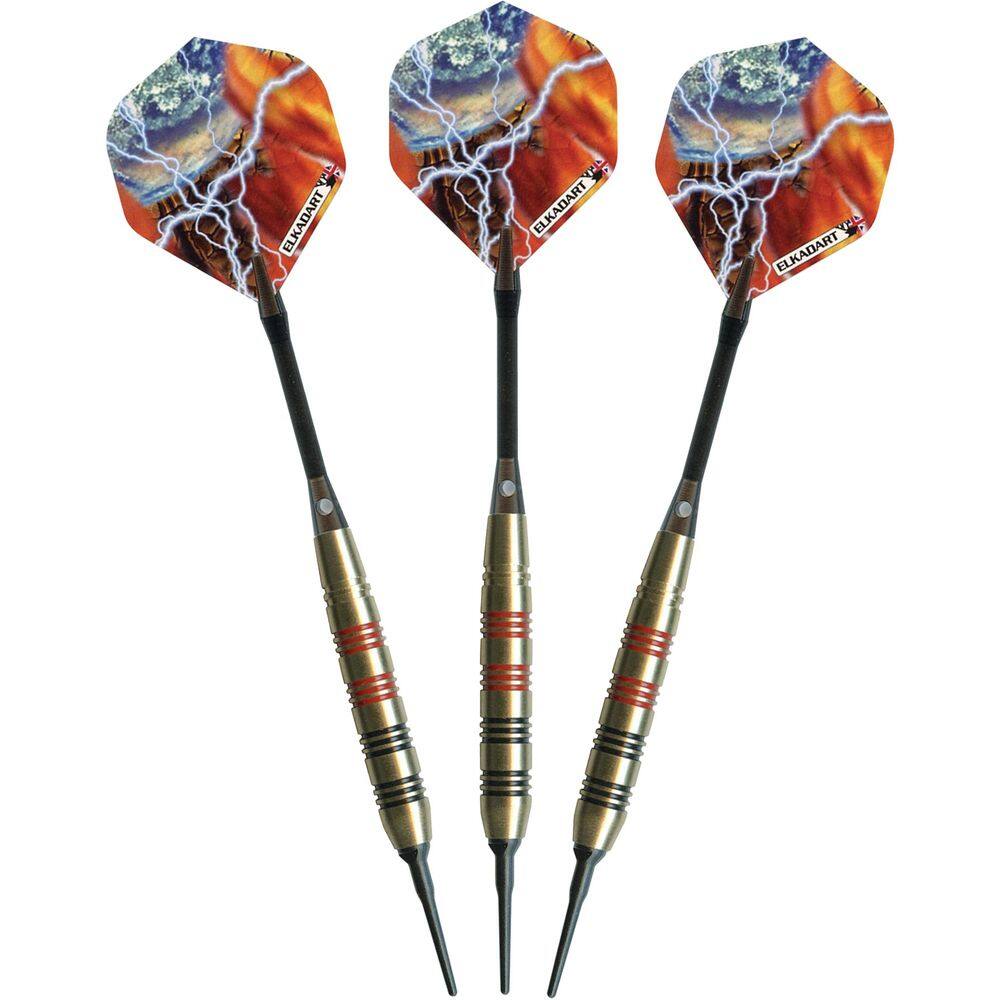 Dardos Soft Tip Elkadart Storm com estojo de armazenamento/viagem 18g
