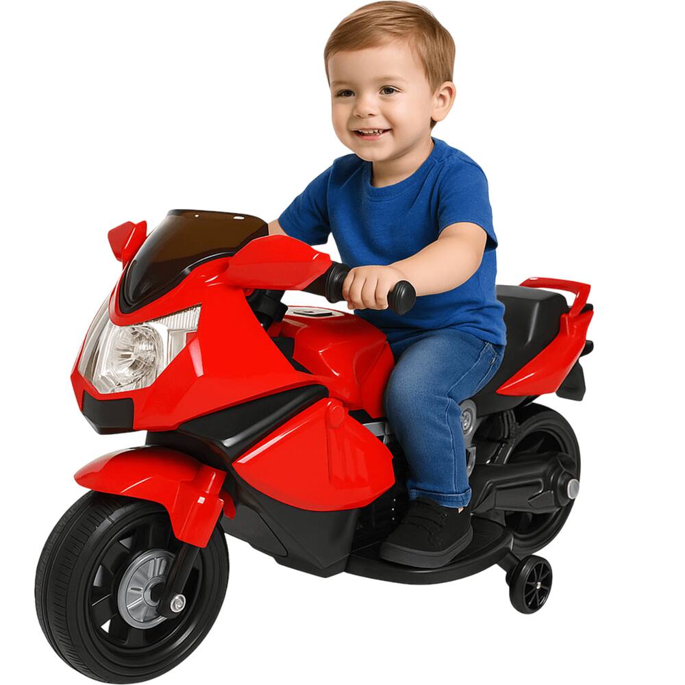 Mini Motinha Elétrica Infantil Importway Vermelho 6V Luzes LED e Som