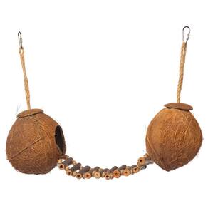 Toy Prevue Pet Products Naturals Double Coconut Walk para pequenos animais e pássaros