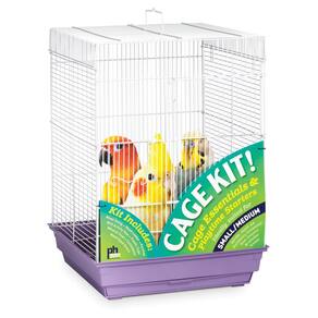Kit de telhado quadrado Bird Cage Prevue Hendryx 91210 branco/roxo