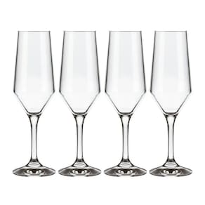 Jogo 4 Taças Champanhe e Espumante Buffet SM Vidro 186ml - Nadir