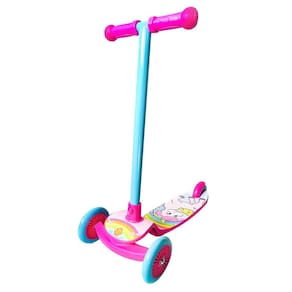 Patinete Meninas Unicórnio Rosa Até 50Kg Ajustável Radical