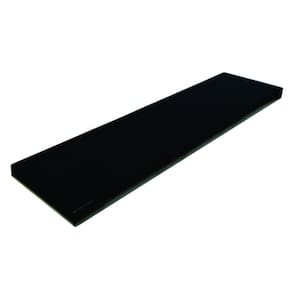 Prateleira Simples Preta 80x15 cm Com Suporte Em Mdf