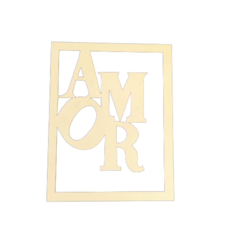 Quadro Decorativo AMOR em MDF Branco