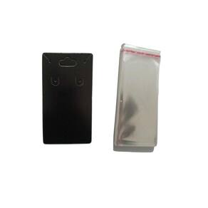 Kit Tag Cartela Para Corrente Preto + Saquinho 100 Peças