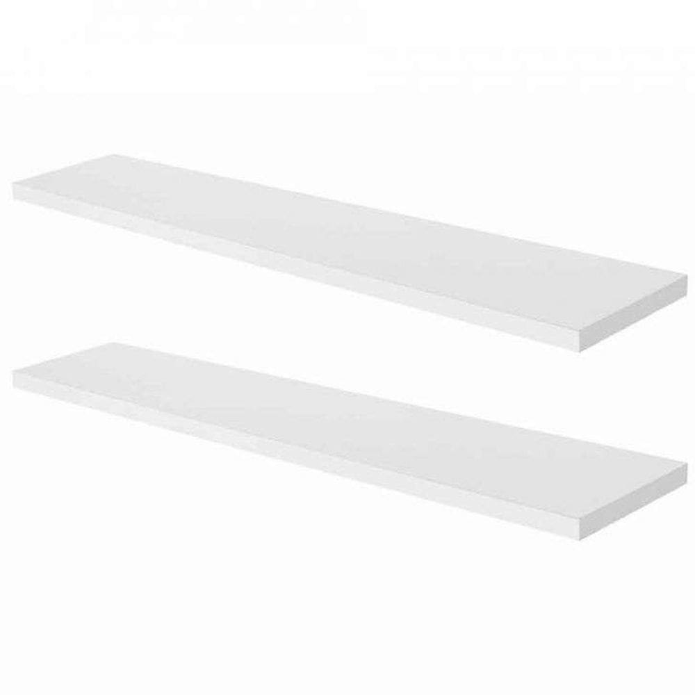 Prateleira Simples 60x20 cm Com Suporte Em Mdf Branco