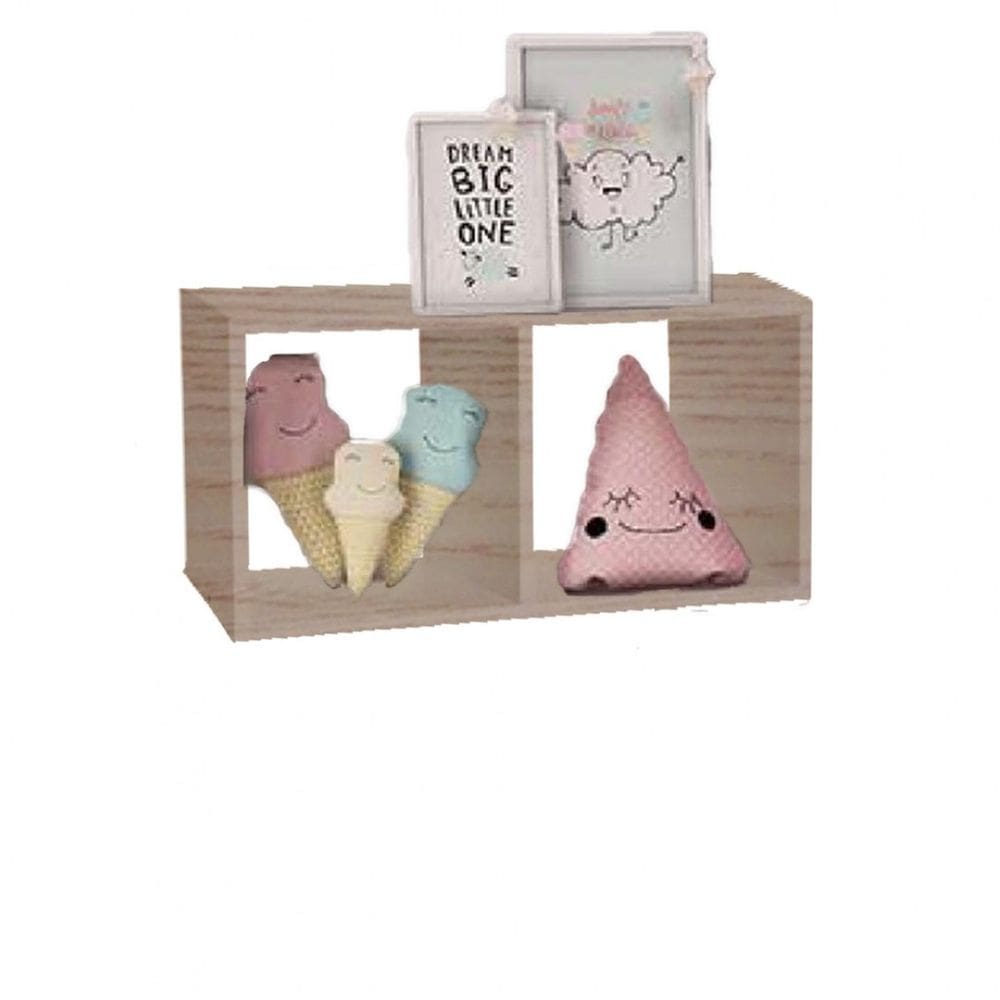 Nicho Duplo 40X20X20 cm Em Mdf Madeirado