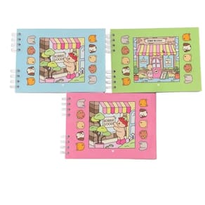 Kit Colorir 3 Unidades Caderno Pintura Espiral Duplo Premium