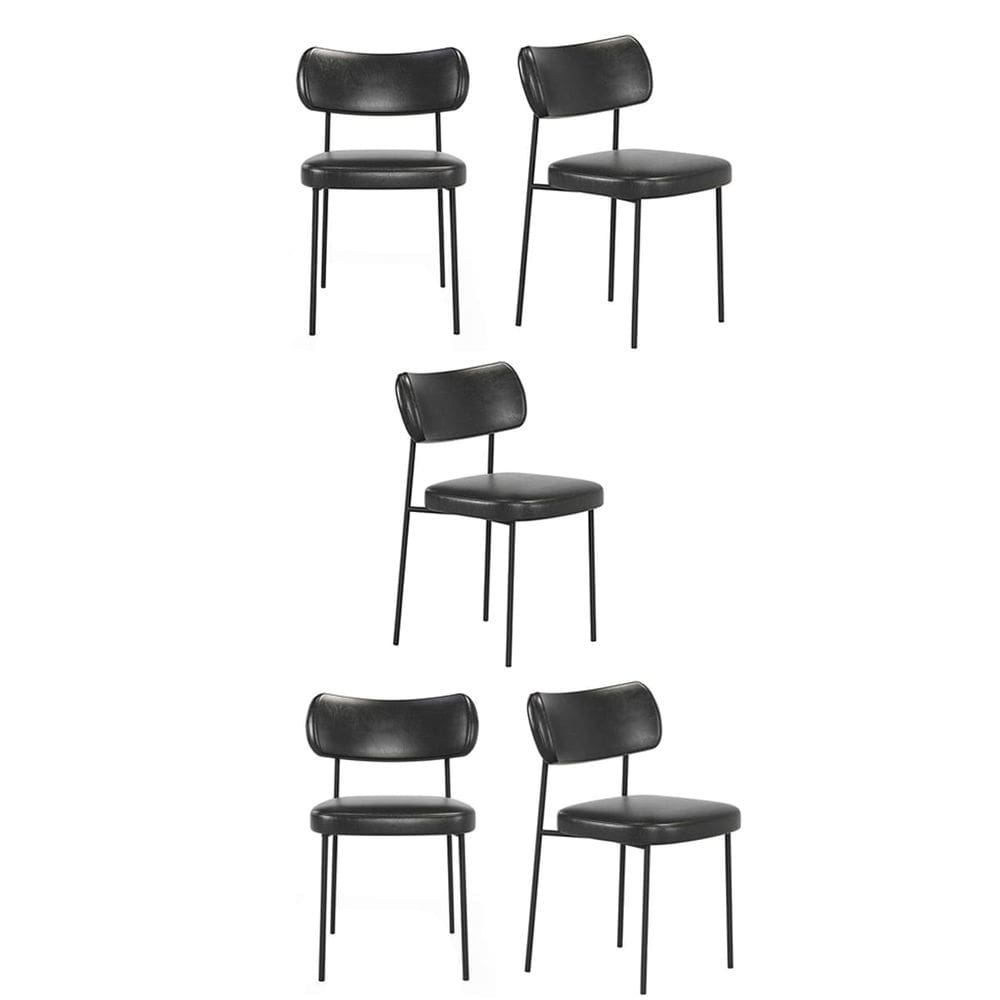 Kit 5 Cadeiras Mila Para Sala Jantar Gourmet em Aço Courissímo EdeCasaMoveis