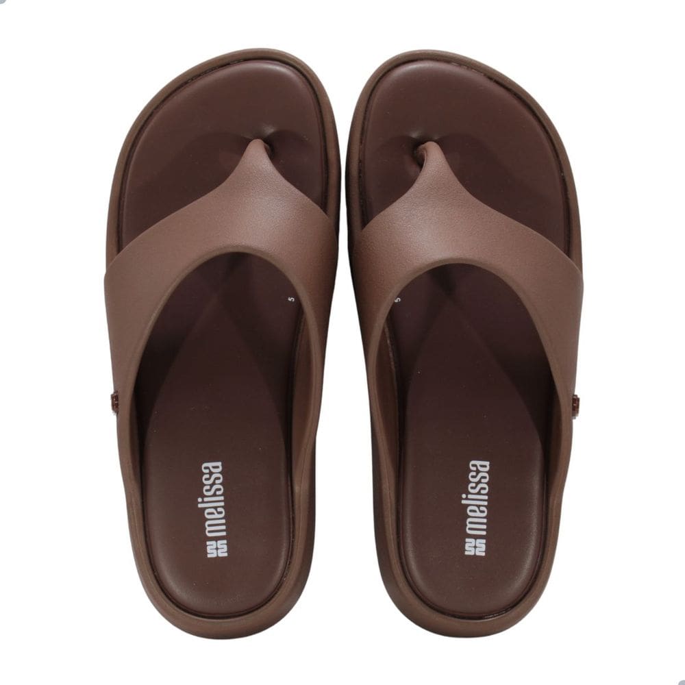 Tamanco Melissa Free Platform Thong Adulto Bronze