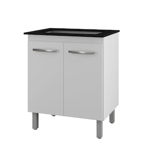Balcão Cooktop 2 Portas Jade Branco - Moblis