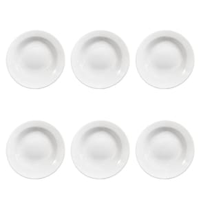 Prato Fundo Plus Branco de Cerâmica 21,5cm 6 Unidades - Biona 141993