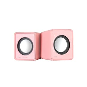 Caixa De Som 2.0 Usb 5v 2x 1w Com Controlador De Volume Rosa - Vs-01r