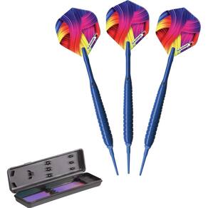 Dardos Soft Tip Elkadart Neon com estojo de armazenamento/viagem 18 g azul