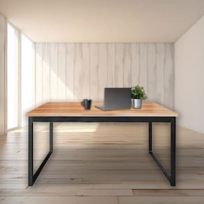 Mesa Escrivaninha Reforçada Tampo Engrossado Industrial 1,20m Canela/preto