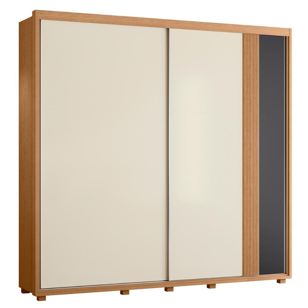 Guarda Roupa Acácia 240cm 2 Portas de Correr 4 Gavetas